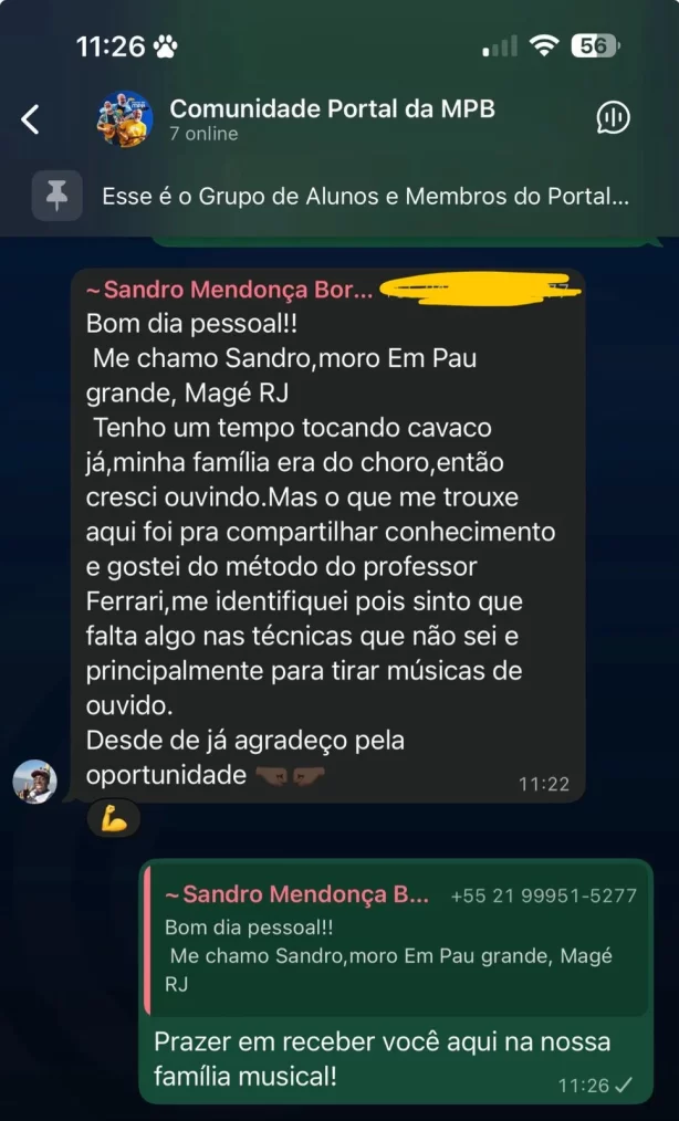 Depoimento Sandro